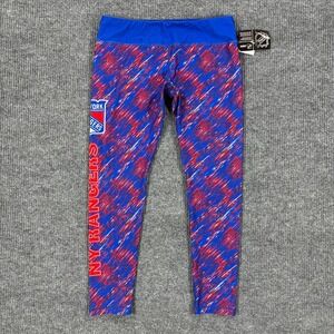 NHL New York Rangers Leggings Womens XL Blue Red Athletic Compression Pants